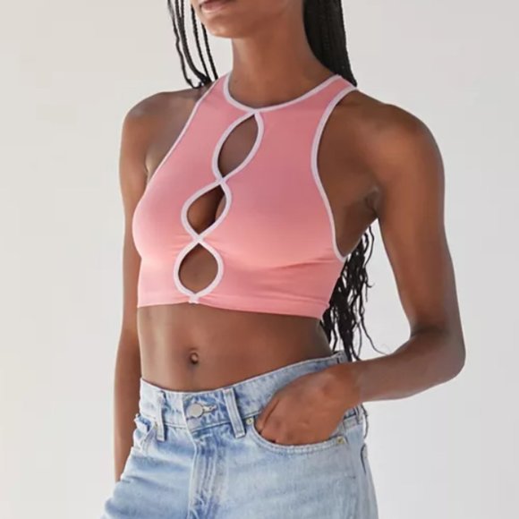 NWT UO Violetta Seamless Cutout Bra Top OFU - Picture 1 of 3